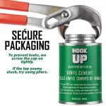 HOOK UP Adhesives Vinyl Contact Cement 4oz Waterproof Fast-Drying-0
