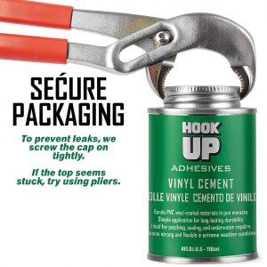 HOOK UP Adhesives Vinyl Contact Cement 4oz Waterproof Fast-Drying-0