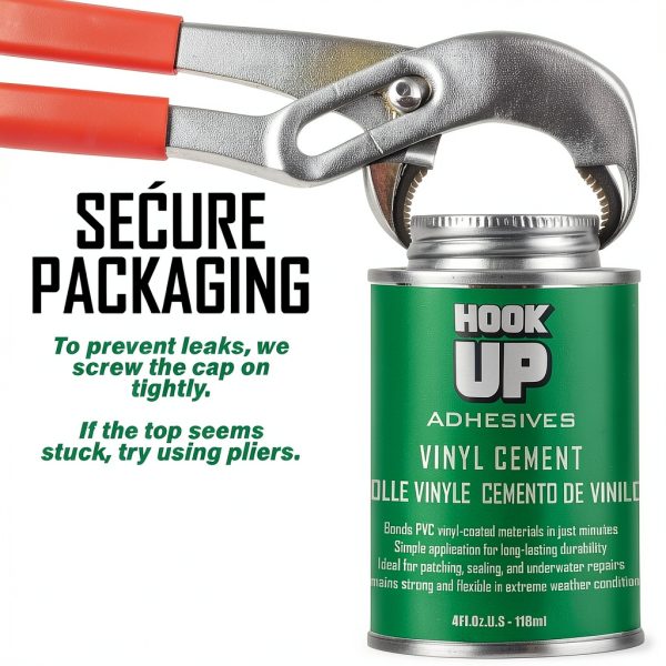 HOOK UP Adhesives Vinyl Contact Cement 4oz Waterproof Fast-Drying-0