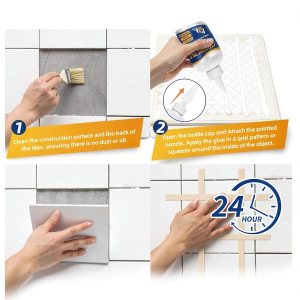Heavy Duty Construction Adhesive by HORSEFISH TOOL for Tile, Concrete,-4