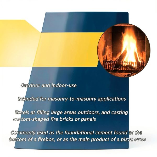 Rutland Castable Refractory Cement 12.5 Pound - High Temperature Fireplace & Woodstove Fire Cement - Cast Custom Fire Brick, Refractory Panels & Fire Pits, Pizza Ovens-3