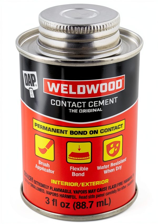 DAP Weldwood Contact Cement 3oz Tan Water Resistant Strong Instant-0
