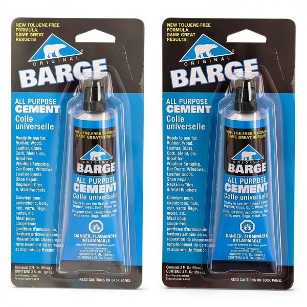 Barge All-Purpose TF Cement Rubber, Leather, Wood, Glass, Metal Glue 2 oz (Тwо Расk)-0